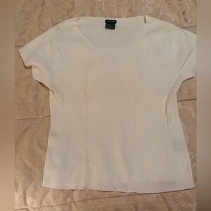 XL Square Neck White Tee